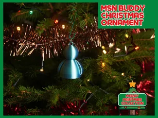 Frutiger Aero MSN Buddy Christmas Ornament