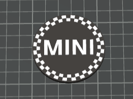 Mini Cooper Emblem Checkered Flag 2018 Clubman S