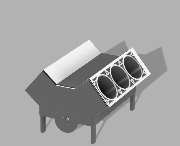 V6 Engine model/can holder