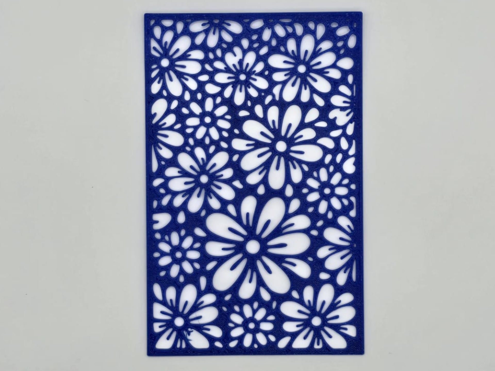Floral Daisy Pattern Stencil Template