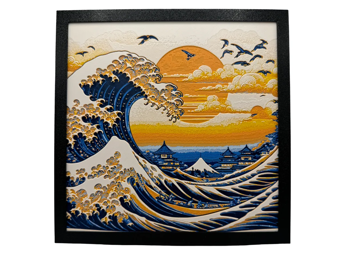 Wave - Inspired by The Great Wave off Kanagawa - Free 3D Print Model ...