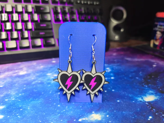 Spiked Heart Earrings