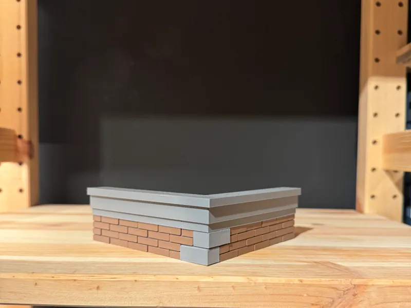 BrickCorner - Small - 1:12 shelf riser, diorama