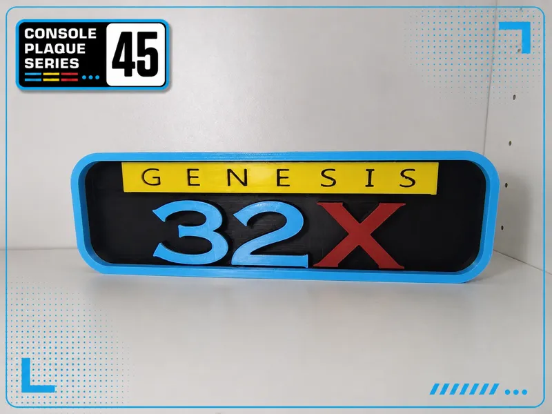 Console Logo Plaque - Genesis 32X / Sega 32X