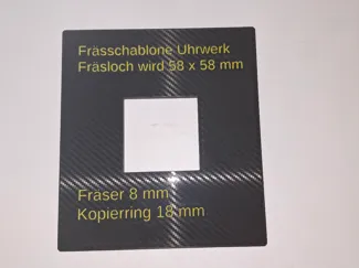 Frässchablone für Standard-Uhrwerke