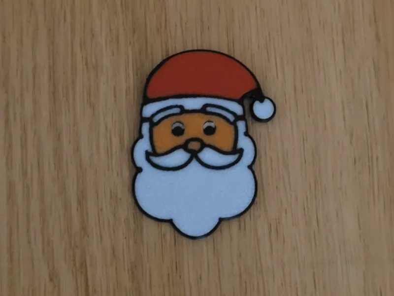 Santa Claus Christmas magnet plaque