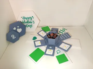 Romantic customizable explosion box
