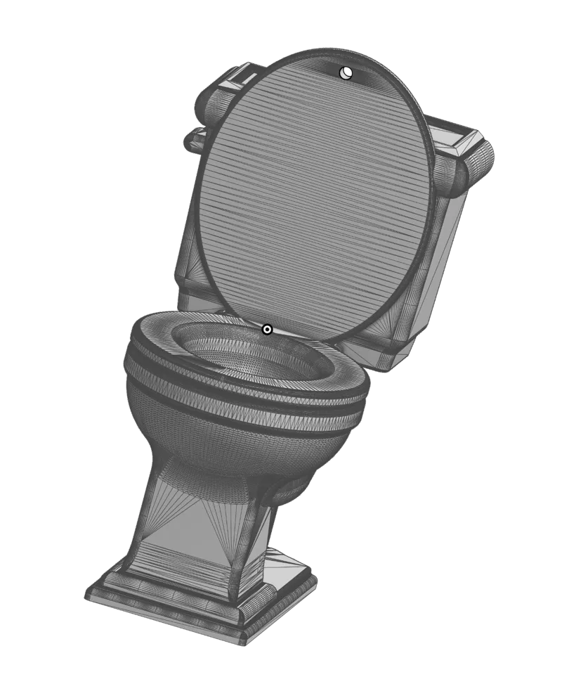 toilet with hole (christmas tree hanger)