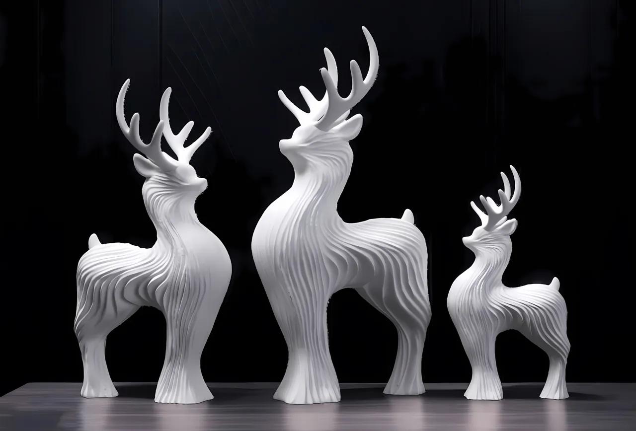 Elegant Standing Reindeer Decor Christmas & Winter view 3