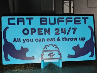 Cat Buffet Sign