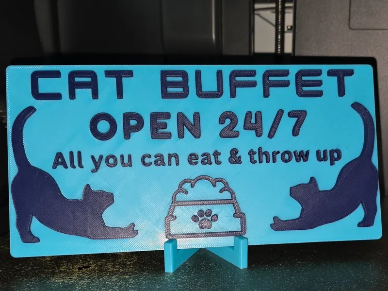 Cat Buffet Sign