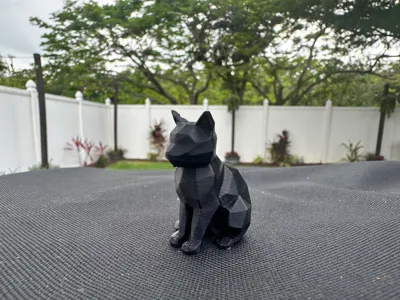 Low Poly Kitty Cat Keychain