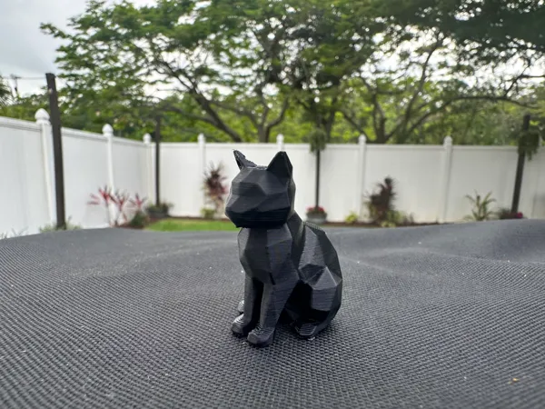 Porte-clés chaton low poly