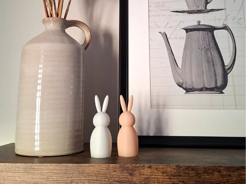 Easter Bunny with and without Fuzzy Skin!