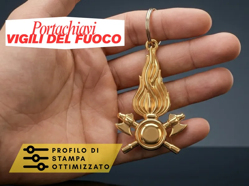 Portachiavi 3D Stemma Vigili del Fuoco