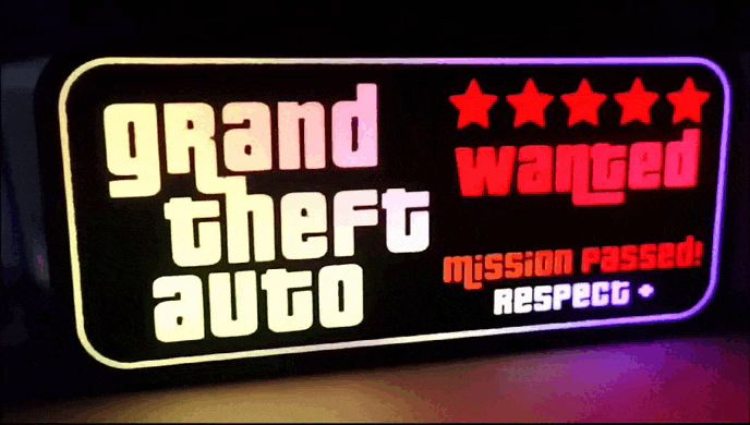GTA | LED lamp | Wall art 
