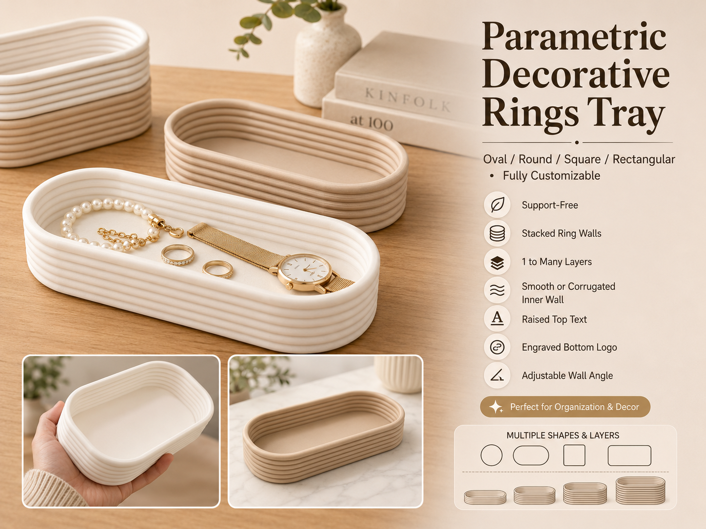 Customizable Stacked Rings Tray Generator