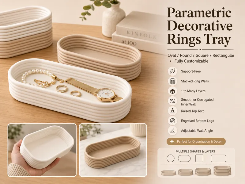 Customizable Stacked Rings Tray Generator