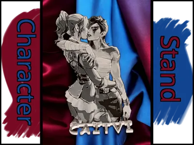 Arcane Character Stand - CaitVi Hugs and Kisses