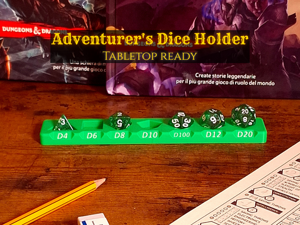 Adventurer's Dice Holder - for DnD and any TTRPG