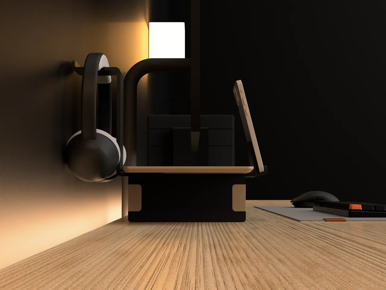 Modular Desk Shelf Fully Printed • Screwable Addon view 4