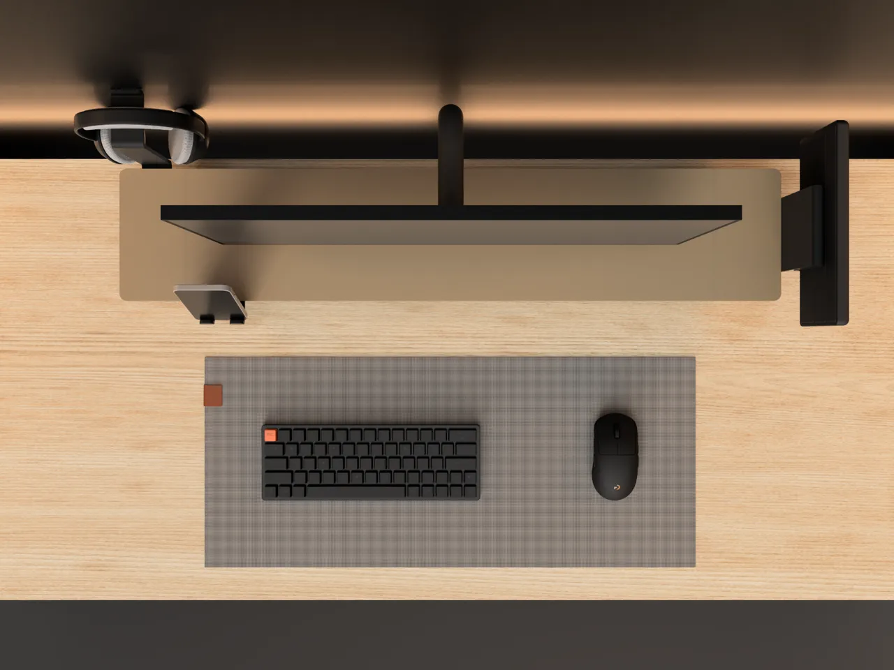 Modular Desk Shelf Fully Printed • Screwable Addon view 3