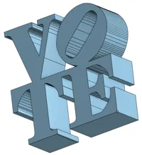 Sculpture typographique VOTE — photo 3