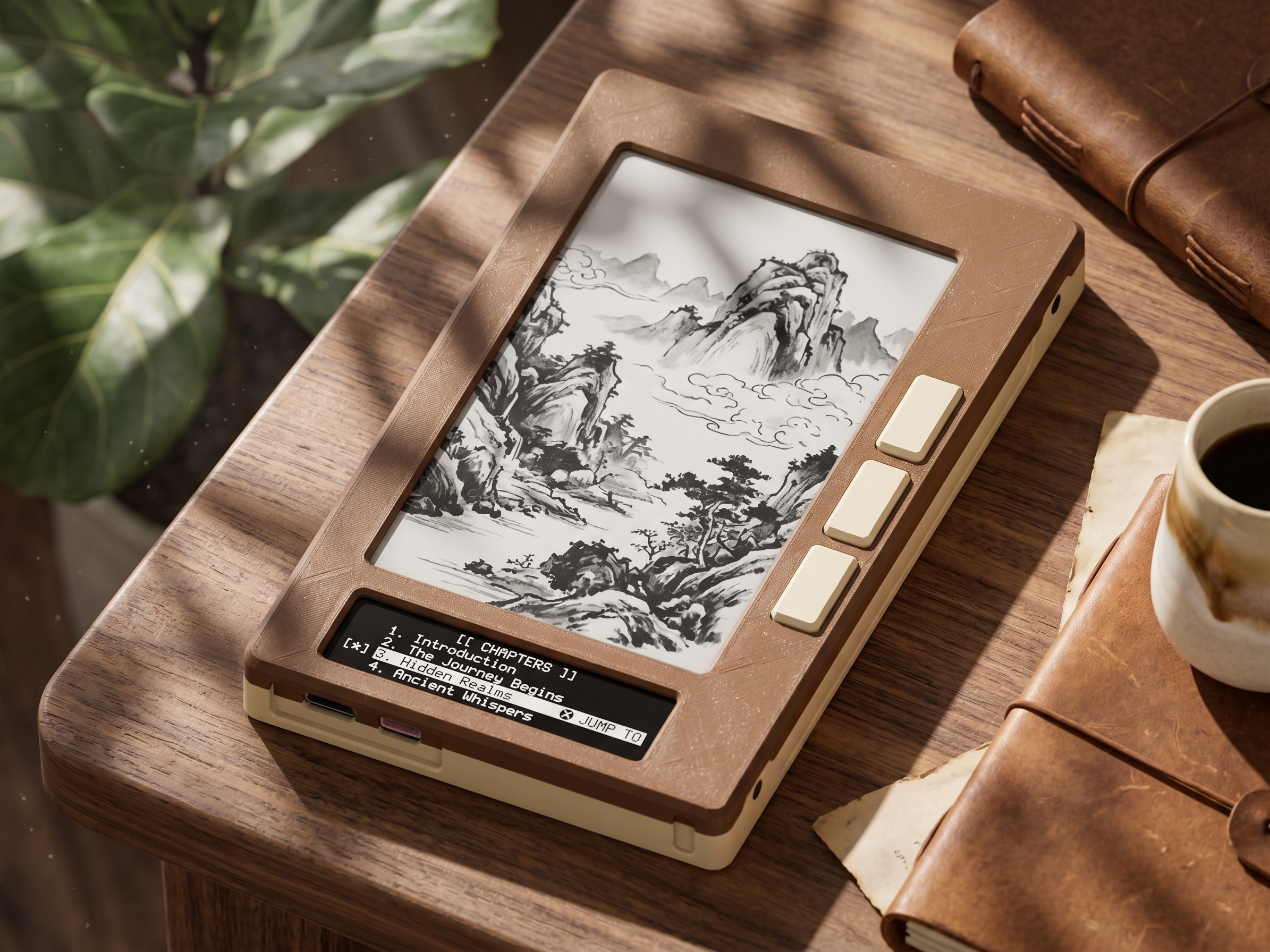 Miniatura 1 do modelo 3D 墨灵MOLINK双屏阅读器个性化系列