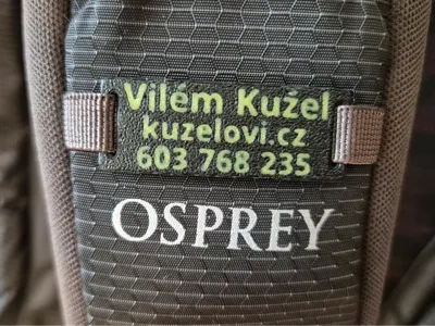 Name tag for Osprey backpack (10 mm stripe)