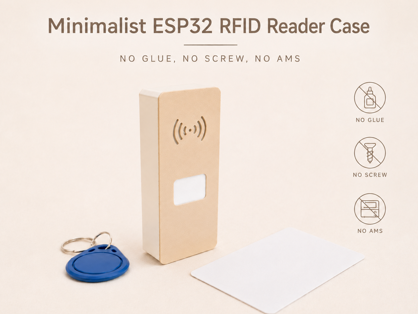 Minimalist ESP32-C3 + RFID Reader Case