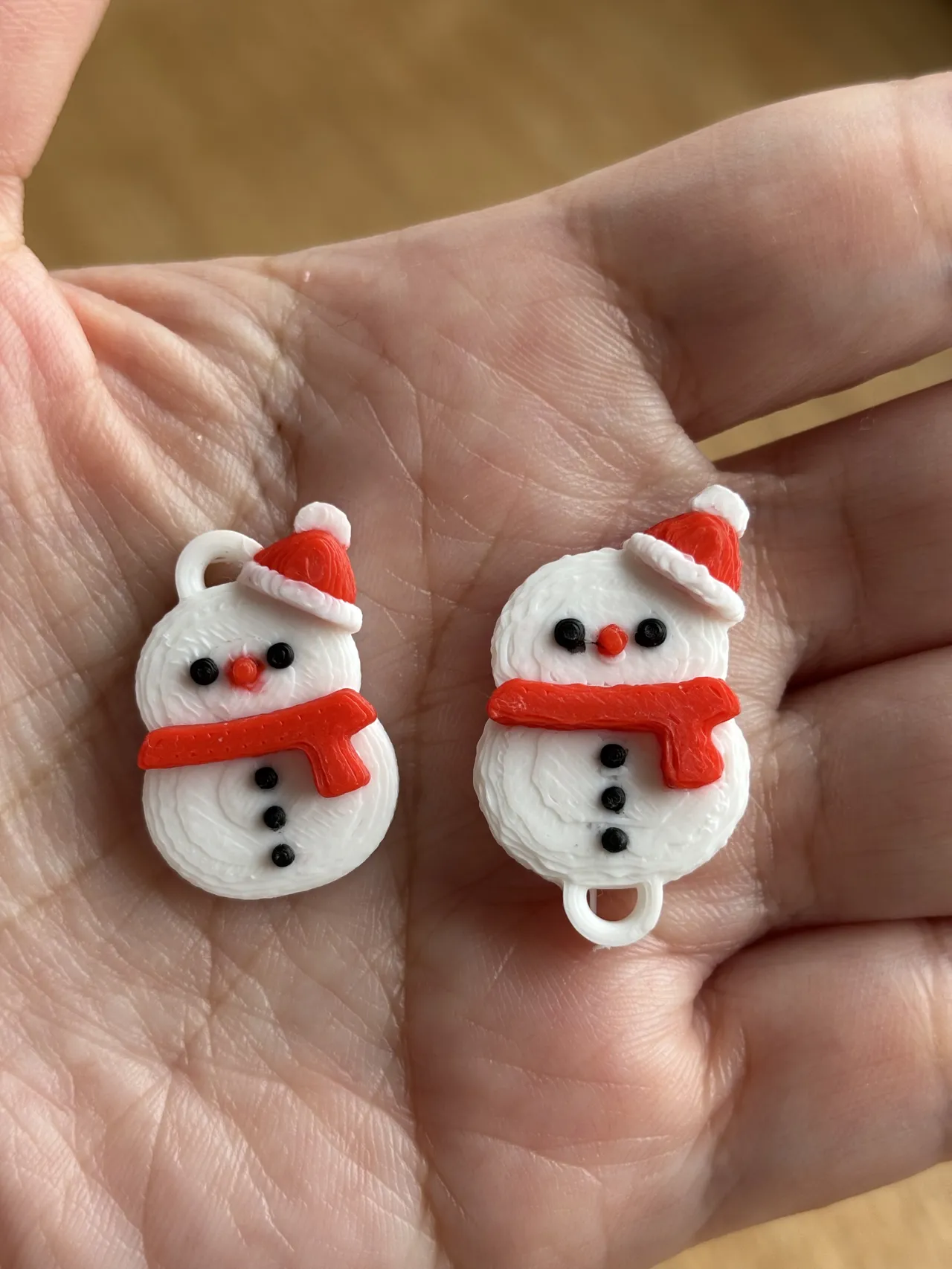 Snowy Charms - snowman/ginger earring/hair clip view 4