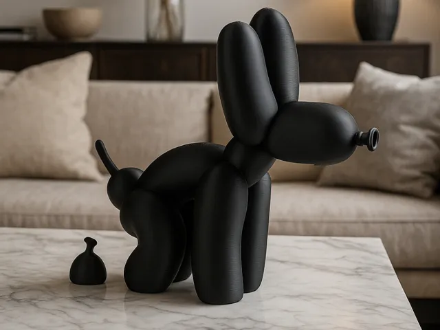 Balloon Dog Poop Sculpture – Funny Pop Art Decor