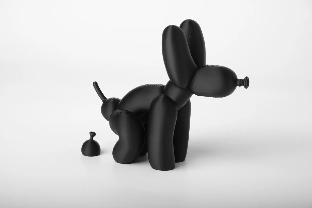 Balloon Dog Poop Sculpture – Funny Pop Art Decor view 2