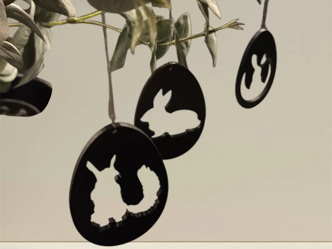 Easter eggs to hang Hare and Squirrel by JoeEarly MakerWorld: Download Free 3D Models - 3D model önizlemesi