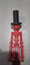 Stick-Bot head with Tophat
