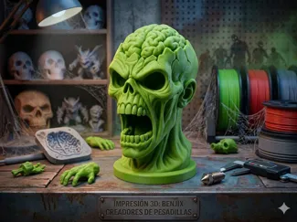 Zombie con Cerebro Expuesto