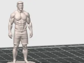 HOMBRE MUSCULOSO 1:30 PARA DIORAMA DE GIMNASIO