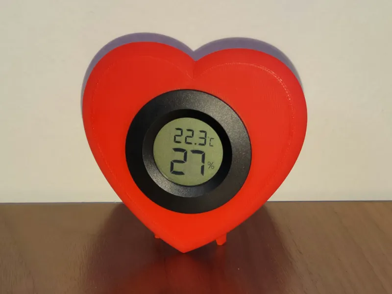 Heart Hygrometer Stand and Magnet