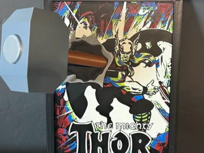 Thor Comic Cover Pop Out Art