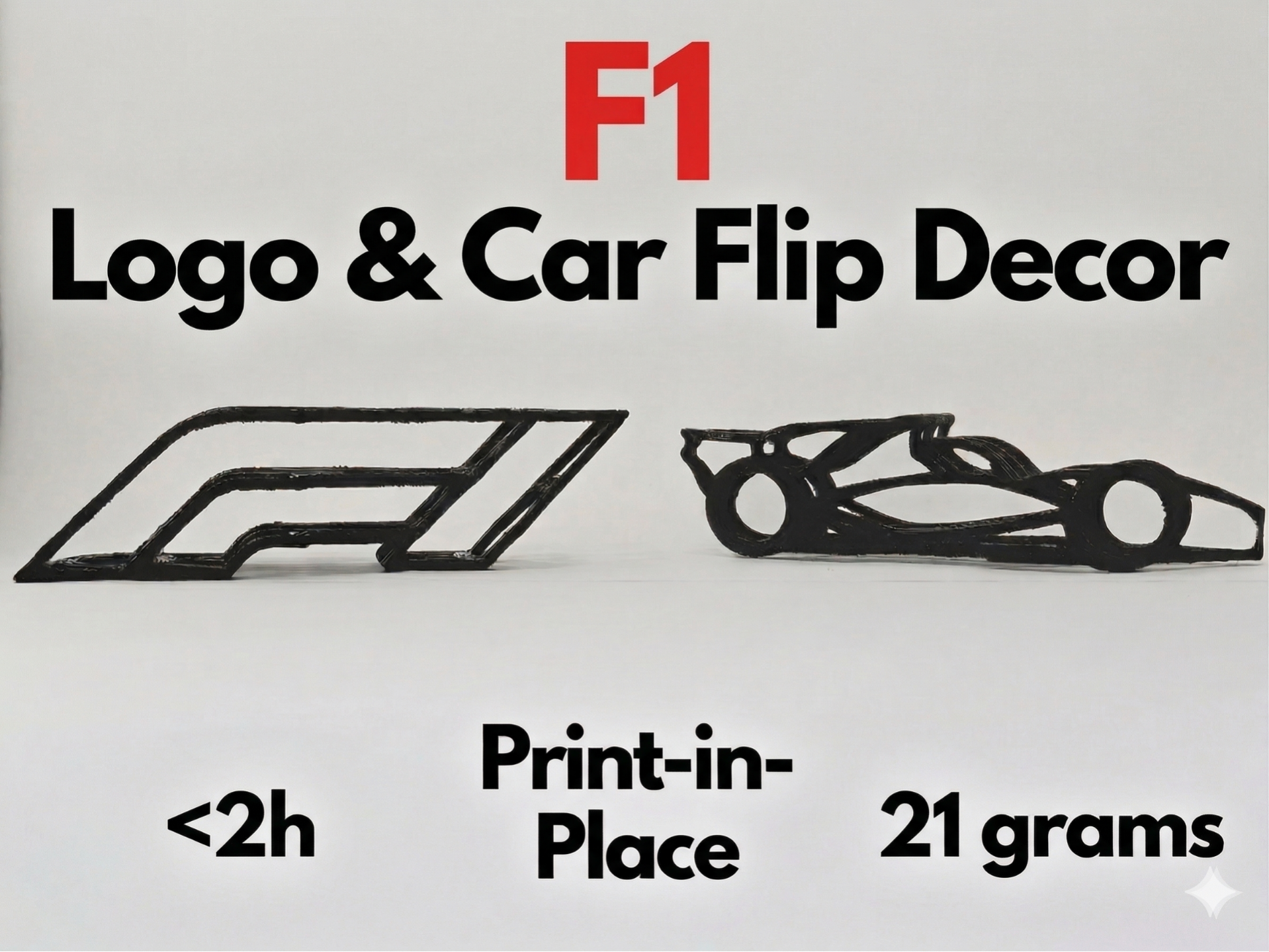 F1 Logo & Car Flip Decor