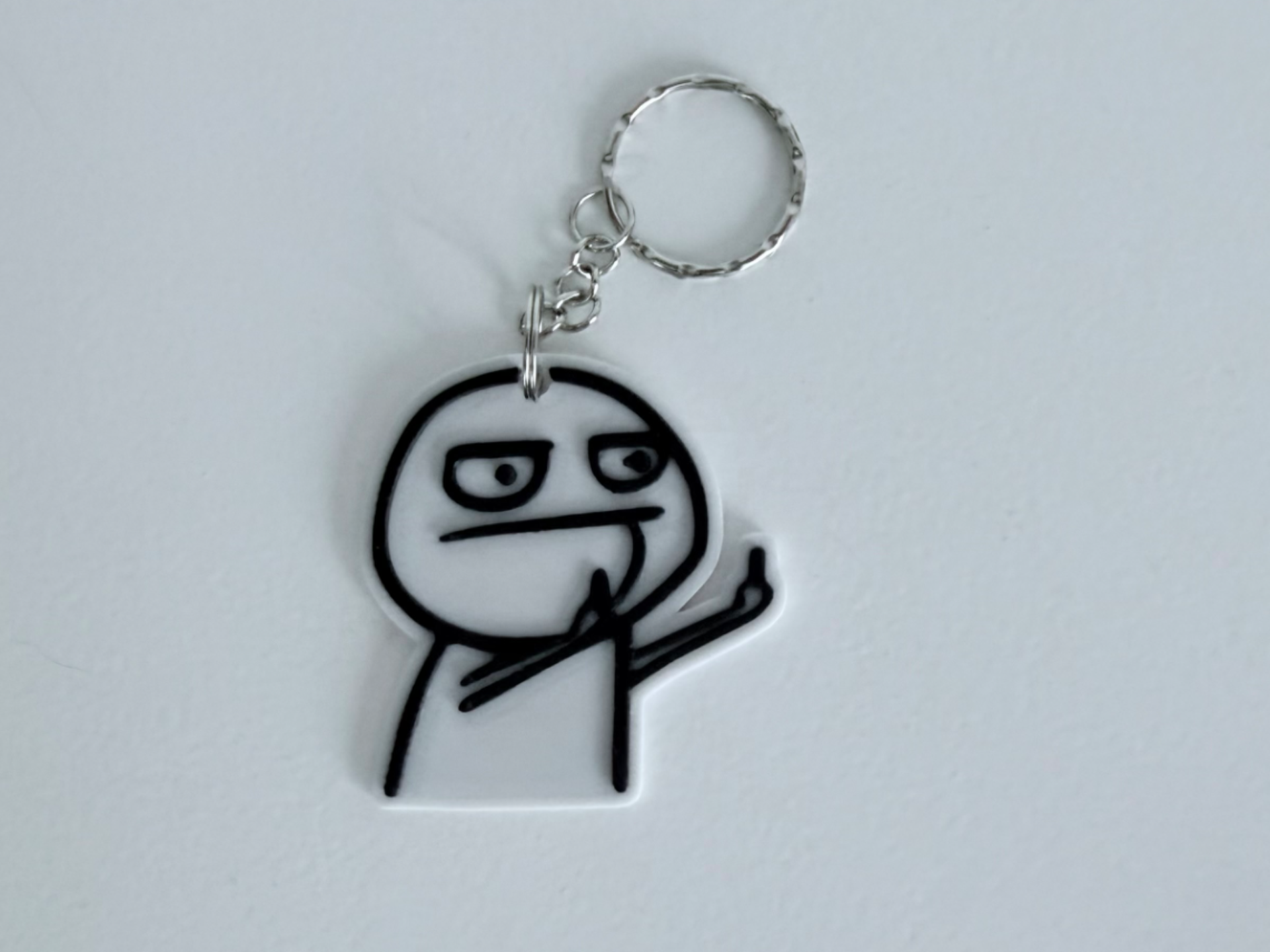 Funny Meme Keychain – Sarcastic Stick Figure 