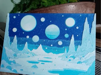 canvas glacial moon