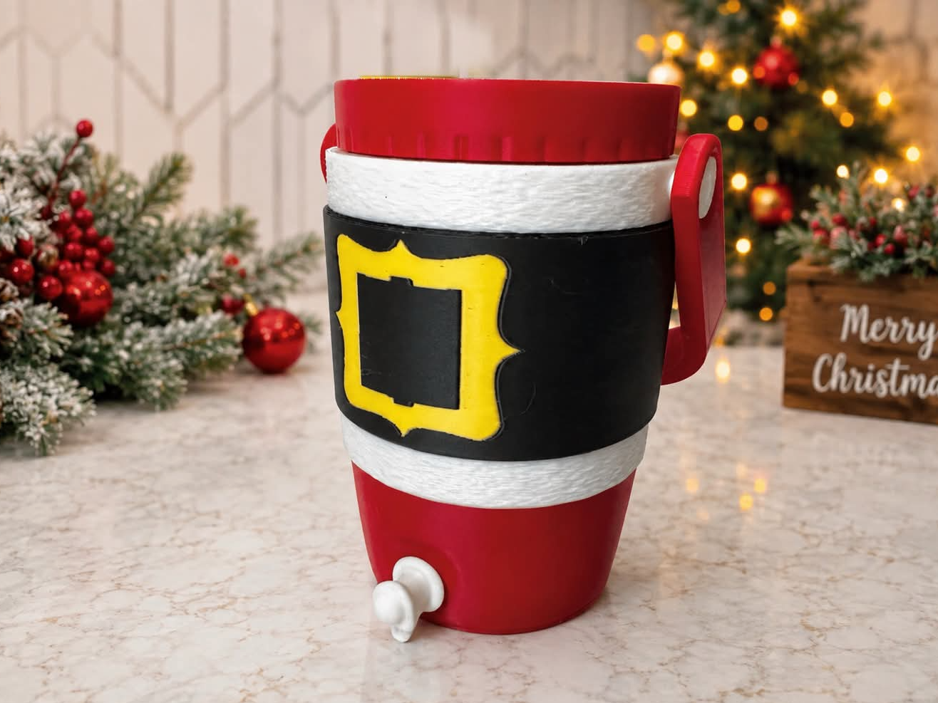 Santa Christmas Coozie Drink Holder 12oz Can - 1