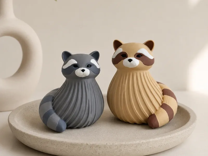 Waschbär Duo