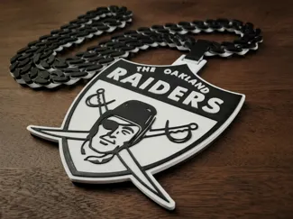 Oakland Raiders Cuban Style Hype Chain