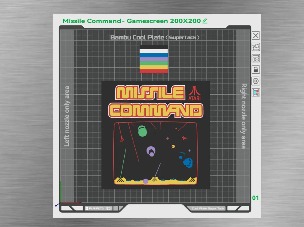 Arcade Art-Missile Command Game Screen - Free 3D Print Model - MakerWorld