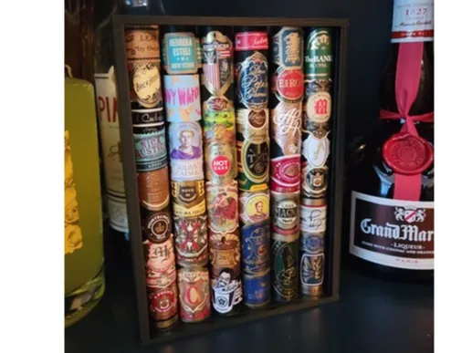 Cigar label display box