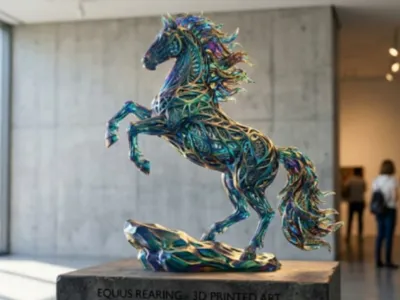 Majestic Equus – Voronoi Style Rearing Horse