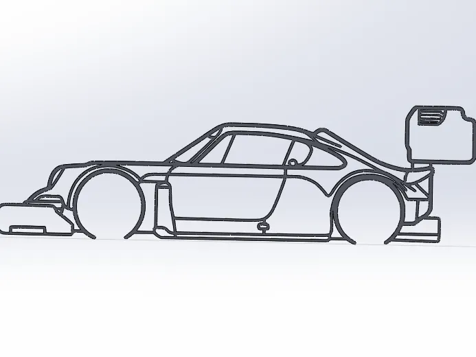 Porsche 911 Pikes Peak Silhouette