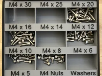M4 Bolt Organizer for Gridfinity